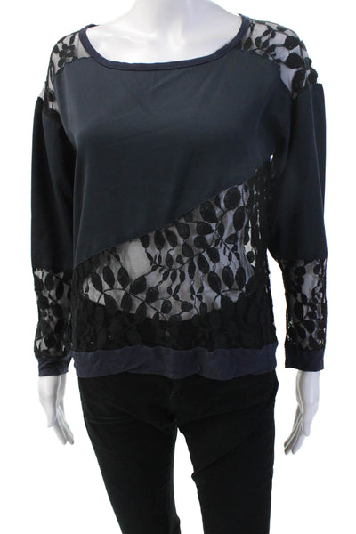 Designer Women Floral Round Neck Long Sleeve Polyester Blouse Size S