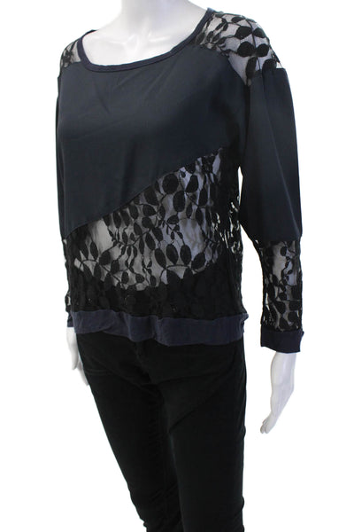 Designer Women Floral Round Neck Long Sleeve Polyester Blouse Size S