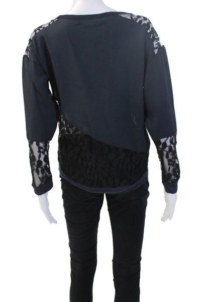 Designer Women Floral Round Neck Long Sleeve Polyester Blouse Size S