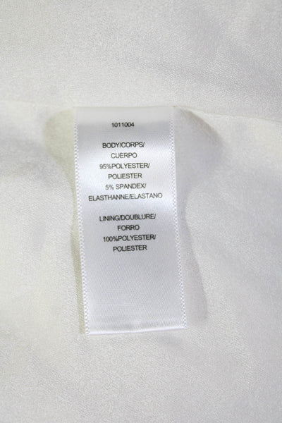 Halston Women Kaftan Wrap Dress White Mini Size 8