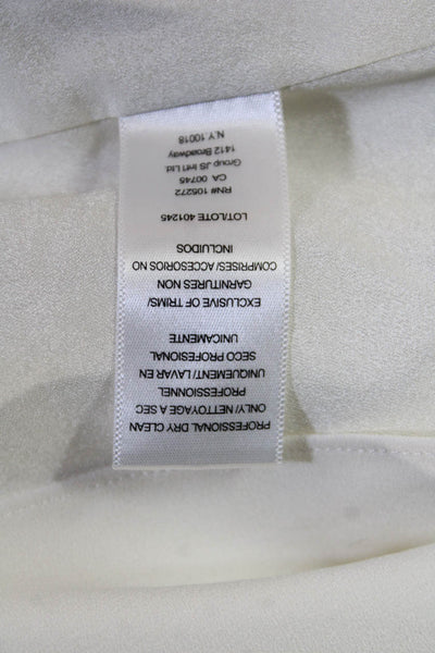 Halston Women Kaftan Wrap Dress White Mini Size 8