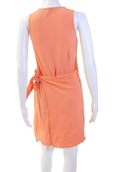 Rails Womens Tank Sundress Orange 100% Cotton Sleeveless Tie Mini Size S