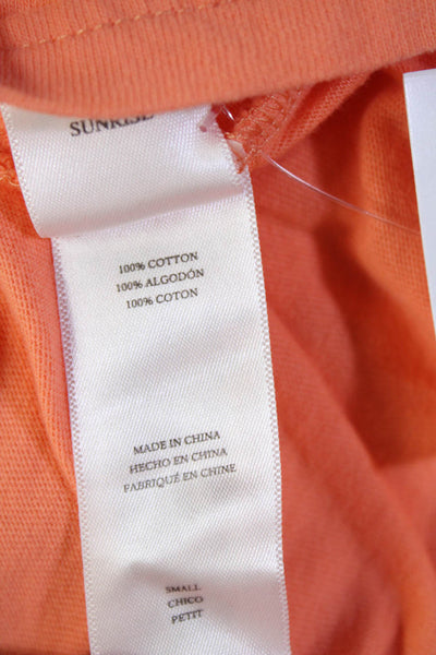 Rails Womens Tank Sundress Orange 100% Cotton Sleeveless Tie Mini Size S