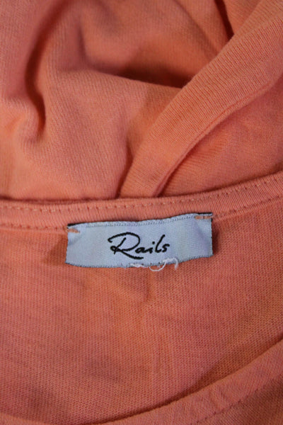 Rails Womens Tank Sundress Orange 100% Cotton Sleeveless Tie Mini Size S