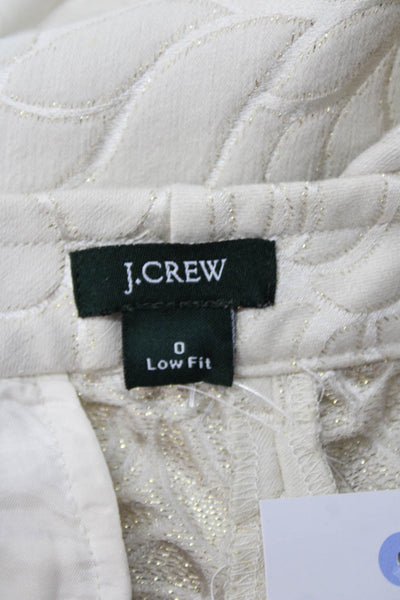 J Crew Women Beige Floral Polyester Dress Pants Size 0