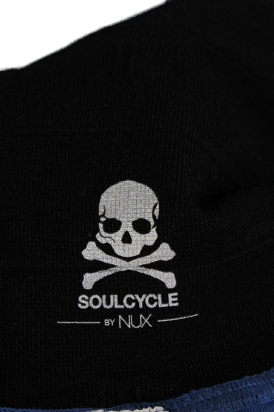 Soul Cycle Women Black Skull Ankle Leggings Polyester Size M