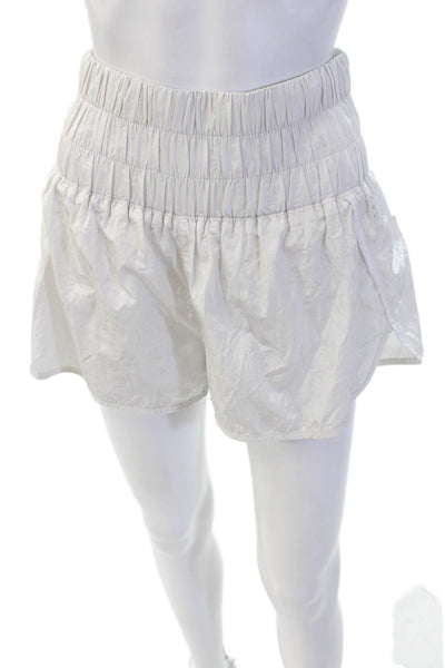 FP Movement Unisex White Nylon Beach Shorts Size M