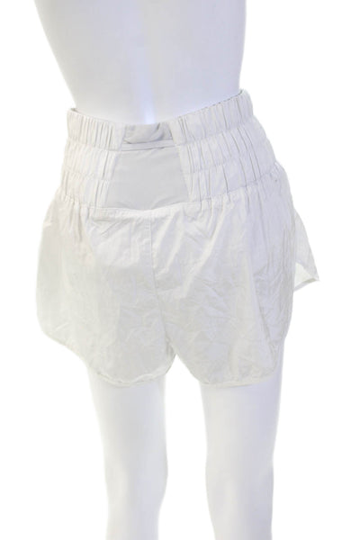 FP Movement Unisex White Nylon Beach Shorts Size M