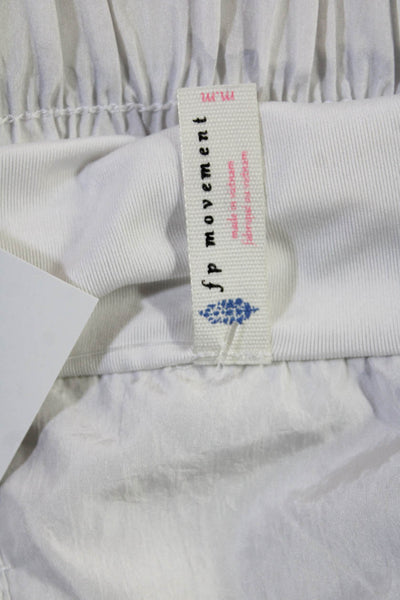 FP Movement Unisex White Nylon Beach Shorts Size M