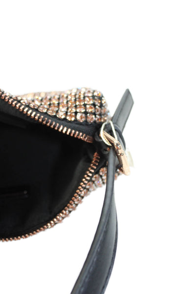 Madison West Womens Bedazzled Zippered Top Handle Handbag Pink
