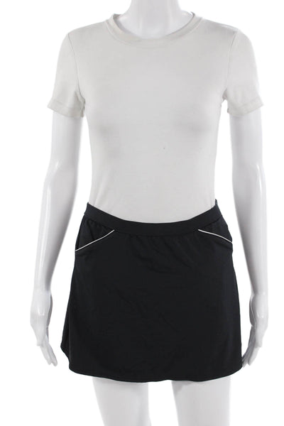 Lands End Women Mini Skort Black Size S
