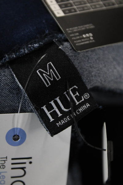 Hue Women Ankle Jeggings Dark Blue Size M