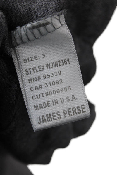 James Perse Women Cardigan Sweater Gray Long Sleeve Size S