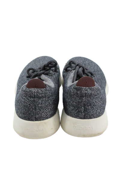 Allbirds Mens Lace Up Round Toe Wool Running Sneakers Gray White Size 9