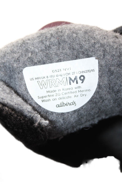 Allbirds Mens Lace Up Round Toe Wool Running Sneakers Gray White Size 9