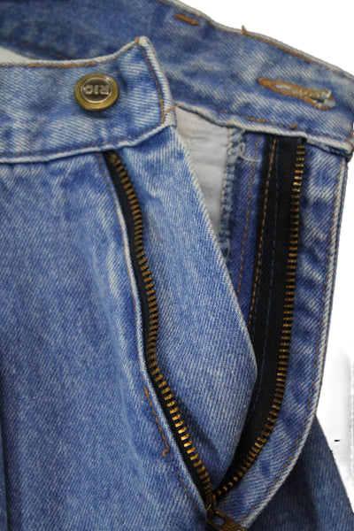 Designer Women Mom Tapered Jeans Blue High Rise 100% Cotton Size 7