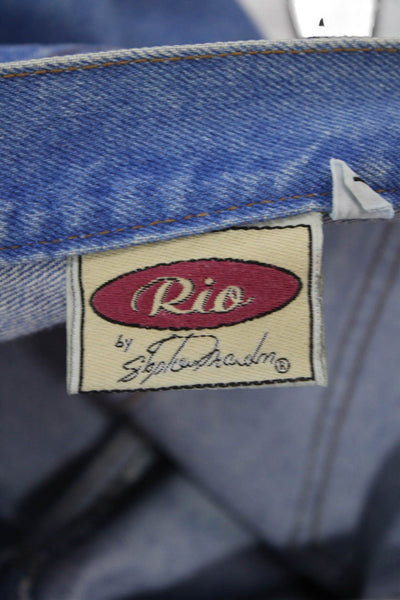 Designer Women Mom Tapered Jeans Blue High Rise 100% Cotton Size 7