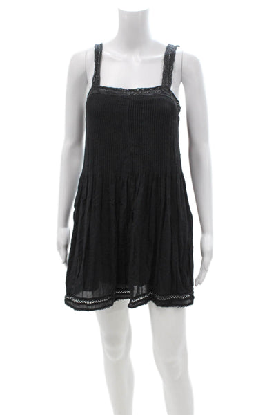 Wilfred, Women Mini Sundress Black Square Neck Sleeveless Modal Size XS
