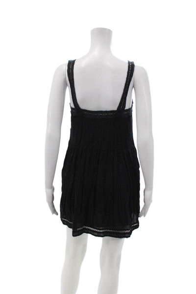 Wilfred, Women Mini Sundress Black Square Neck Sleeveless Modal Size XS