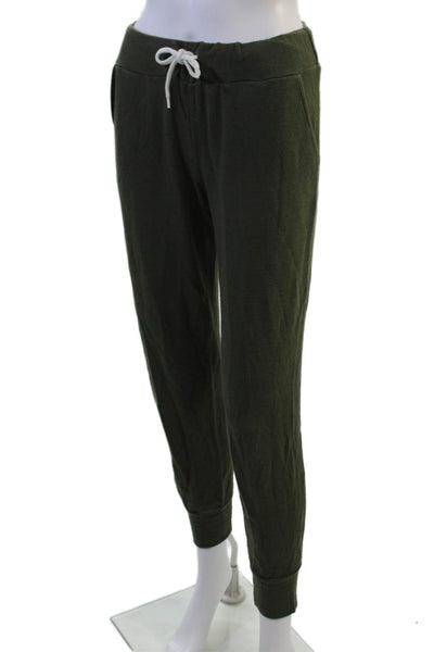 Monrow Unisex Pullover Sweater Green Crew Neck Long Sleeve Drawstring Size XS