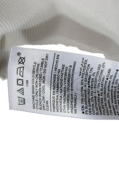 Athleta Unisex Pullover Sweatshirt White Crew Neck College Size S