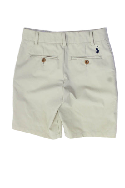 Polo Ralph Lauren Boys Flat Front Pockets Dress Shorts Beige Size 8