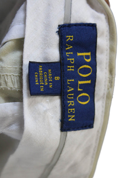 Polo Ralph Lauren Boys Flat Front Pockets Dress Shorts Beige Size 8