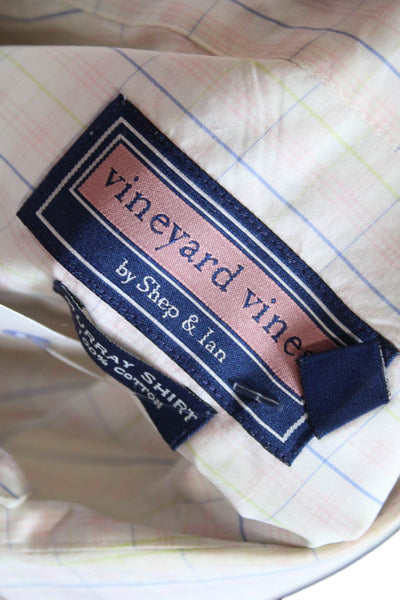 Vineyard Vines Men's Long Sleeves Button Down Multicolor Plaid Shirt Size L