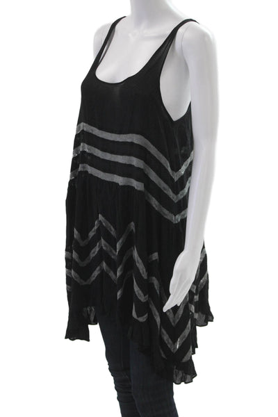 Intimately Free People Womens Black Striped Sleeveless Tunic Boho Size S