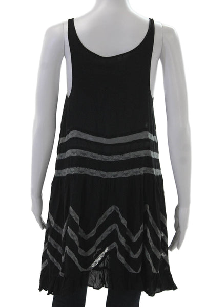 Intimately Free People Womens Black Striped Sleeveless Tunic Boho Size S