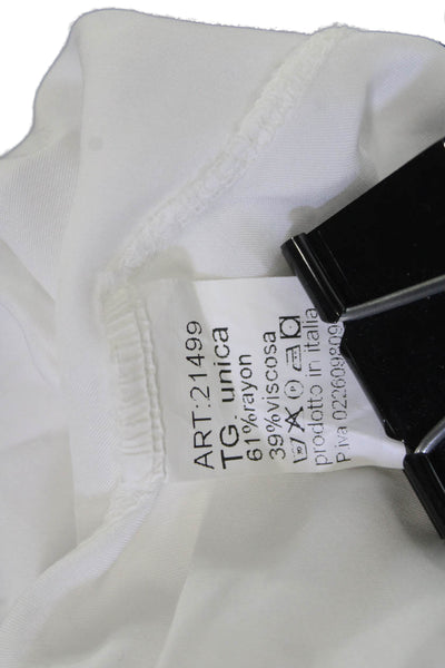 Johanna Paris Women Camisole V-Neck White Rayon Viscose Sleeveless Size S