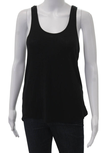 Zara Trafaluc Women Basic Tank Black Cotton Blend Sleeveless Round Neck Size S
