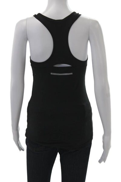 Adidas Women Tank Top Scoop Neck Black Sleeveless Polyester Spandex Size XS