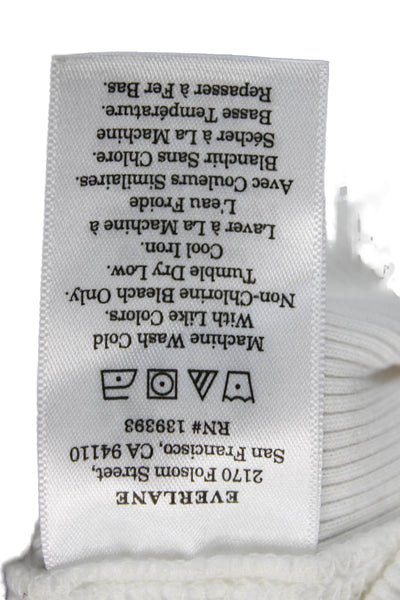 Everlane Women Cropped Basic White Short Sleeve T-Shirt Size XS