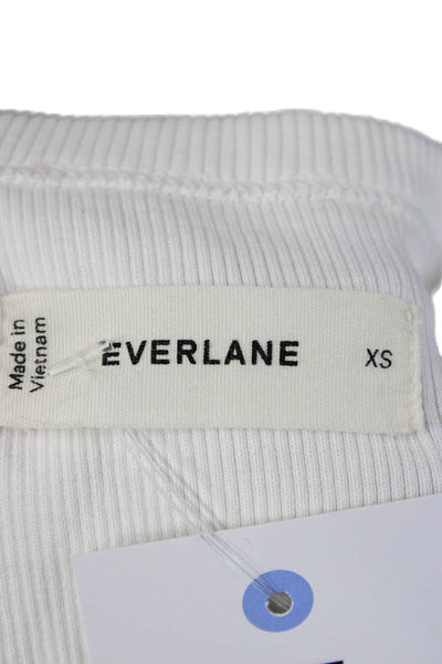 Everlane Women Cropped Basic White Short Sleeve T-Shirt Size XS
