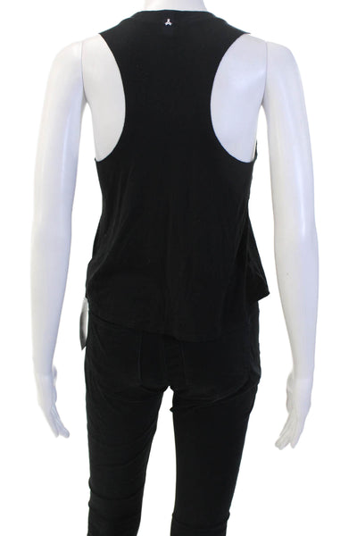 Ultracor, Womens Black Animal Print Micro Modal Crew Neck Tank Size S