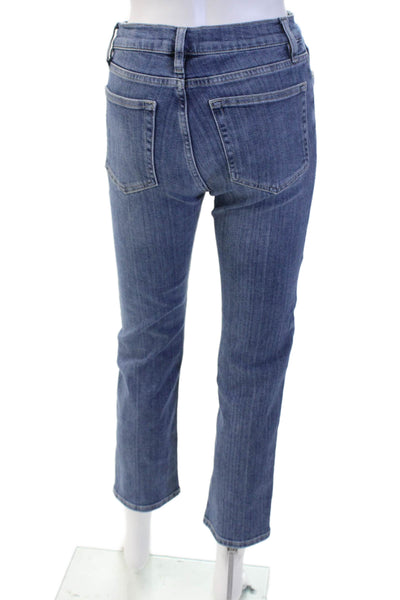 Frame Womens Cropped Ankle Jeans Blue Mid Rise Size 26