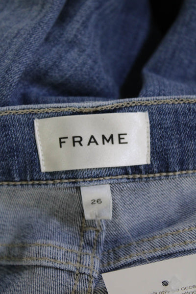 Frame Womens Cropped Ankle Jeans Blue Mid Rise Size 26