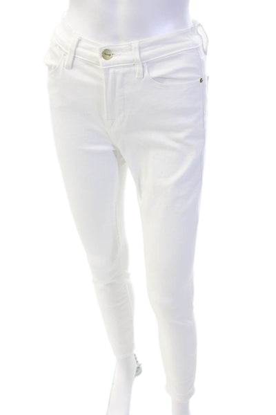 Frame Womens White Ankle Skinny Jeans Size 26
