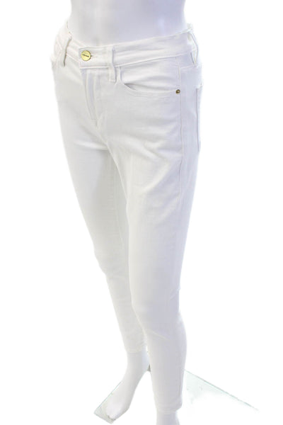 Frame Womens White Ankle Skinny Jeans Size 26