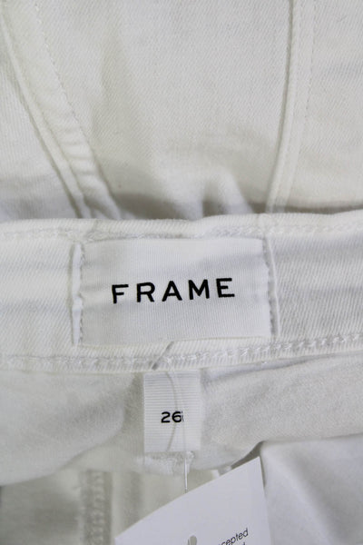 Frame Womens White Ankle Skinny Jeans Size 26