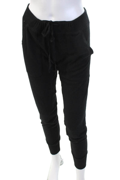 Soft Joie Women Jogger Sweatpants Black Drawstring Rayon Blend Size S