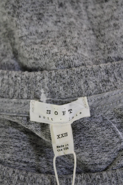 Soft Joie Womens Stretch Pullover Long Sleeve Lounge Set Gray Size 2XS