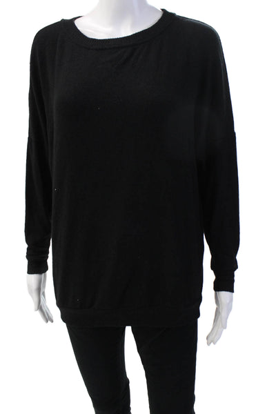 Soft Joie Unisex Pullover Sweater Black Round Neck Long Sleeve Size 2XS