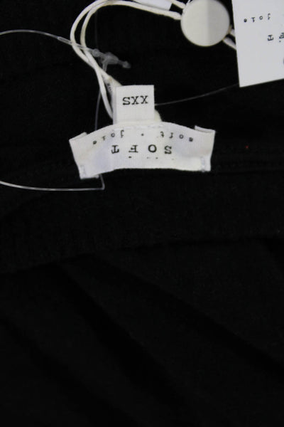 Soft Joie Unisex Pullover Sweater Black Round Neck Long Sleeve Size 2XS