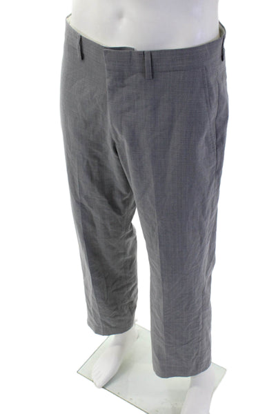 Kenneth Cole New York Mens Cropped Dress Pants Gray Size 33