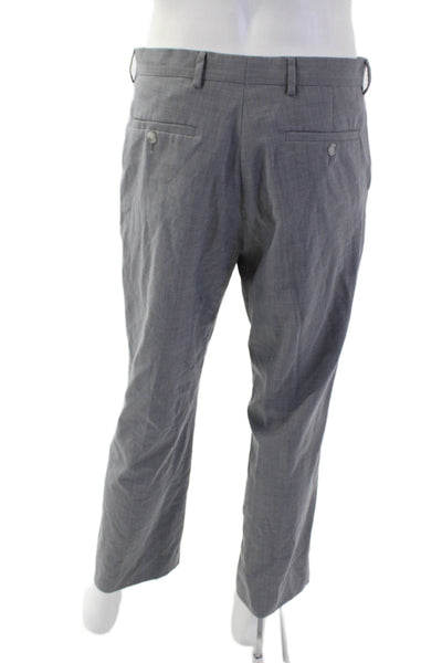 Kenneth Cole New York Mens Cropped Dress Pants Gray Size 33