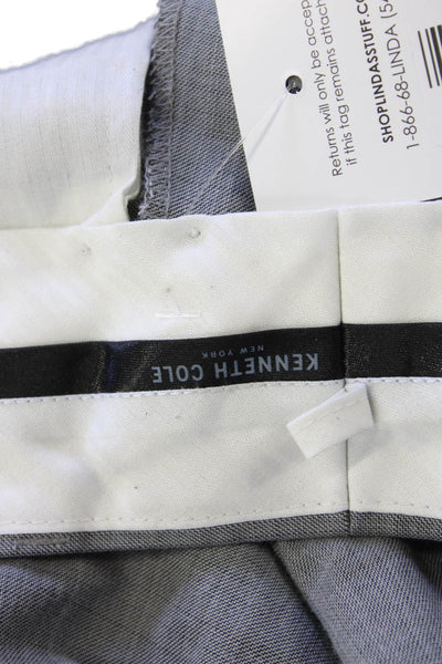 Kenneth Cole New York Mens Cropped Dress Pants Gray Size 33