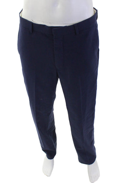 Joseph Abboud Mens Dress Pants Dark Blue Wool Classic Size 34