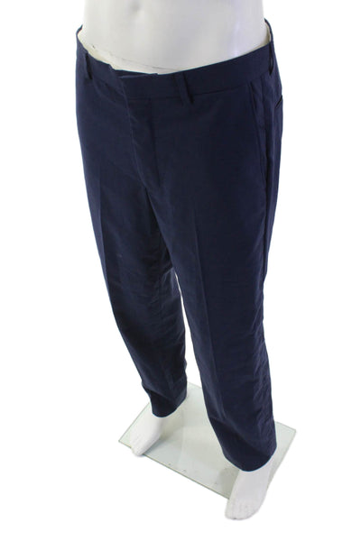 Joseph Abboud Mens Dress Pants Dark Blue Wool Classic Size 34